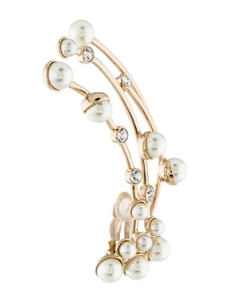 dior ear cuff|dior pearl earrings.